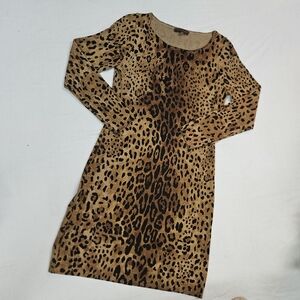 Size Large Vittadini Leopard Boutique Dress